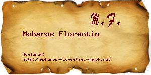 Moharos Florentin névjegykártya